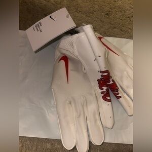 New NIKE VAPOR KNIT 4.0 NCAA OLE MISS RECEIVER FOOTBALL GLOVES Sz 3XL XXXL